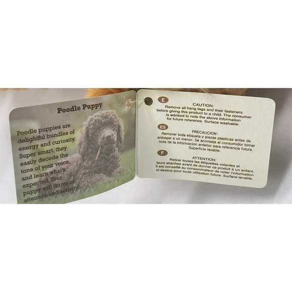 Miyoni Tots 8" Brown Plush Poodle Puppy Dog by Aurora - Picture 16 of 16